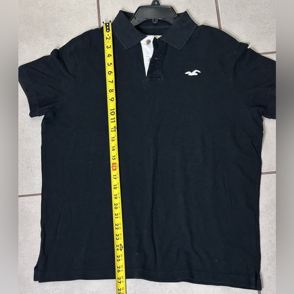 Hollister Men‎ Black Polo Preppy Casual Short Sleeve Shirt Size XL. - Picture 8 of 9